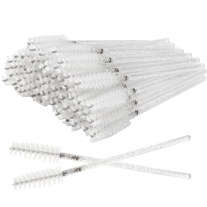 50PCS Disposable Crystal Eyelash Mascara Wands Makeup Brush Set