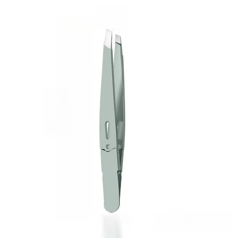 Stainless Steel Slanted Eyebrow Tweezers for Precision Grooming
