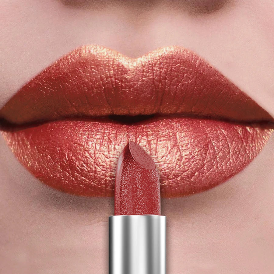 21-Color Glitter Metallic Lipstick Set with Pearlescent Matte Finish