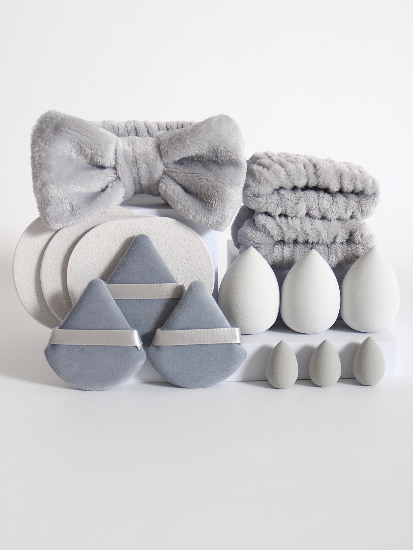 Makeup Sponge Blender Set with Beauty Egg, Headband & Wristbands