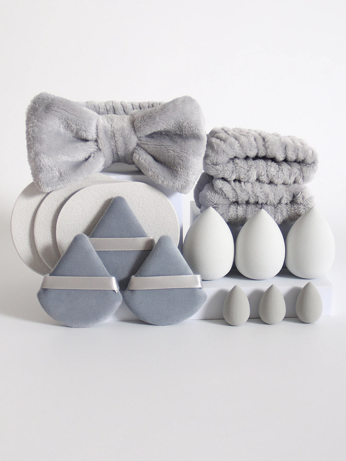 Makeup Sponge Blender Set with Beauty Egg, Headband & Wristbands