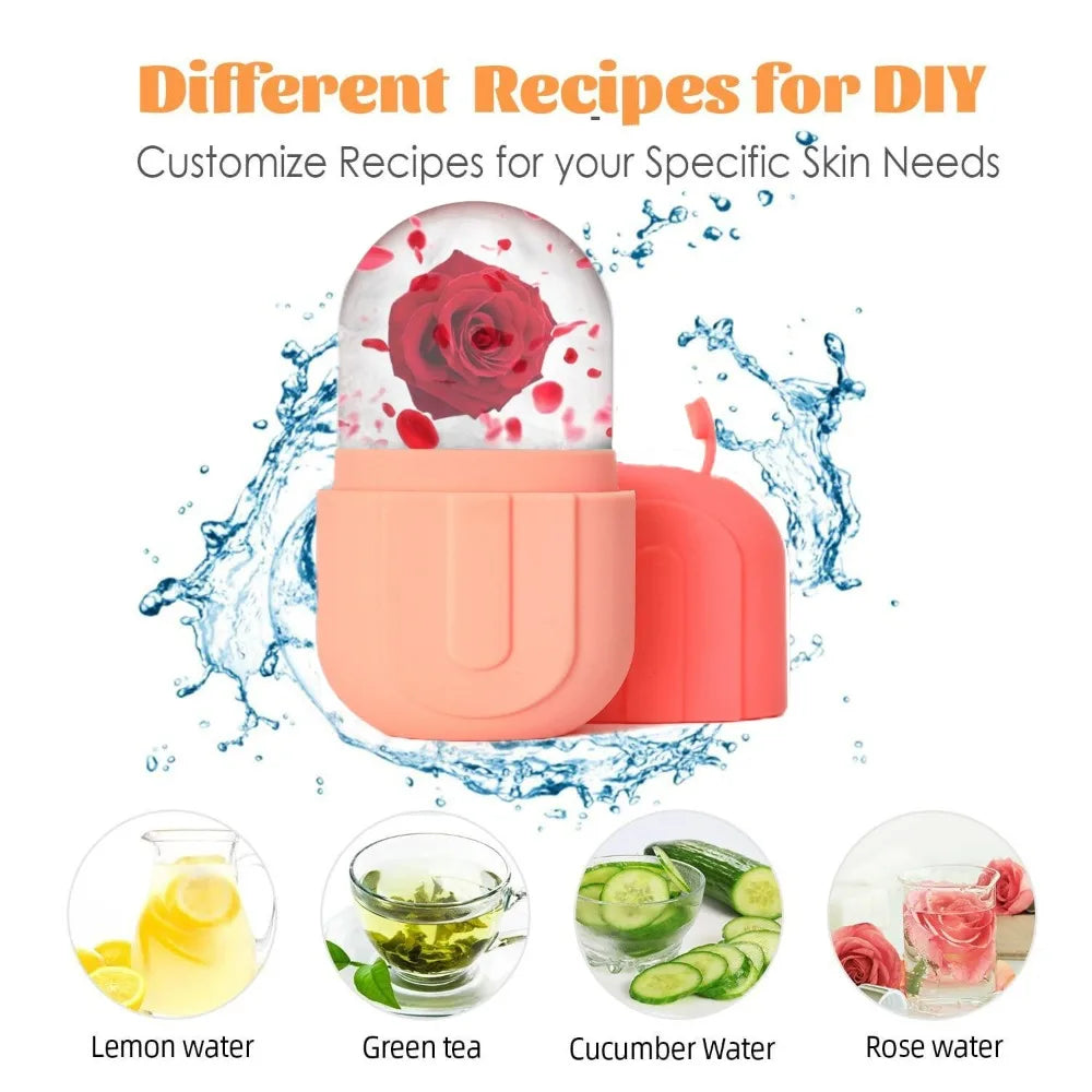 Stainless Steel Face Ice Roller & Gua Sha Massage Tool Set