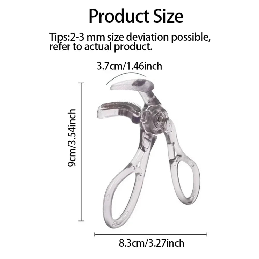 Dual-Type Eyelash Curler with Comb for Natural Long-Lasting Curl