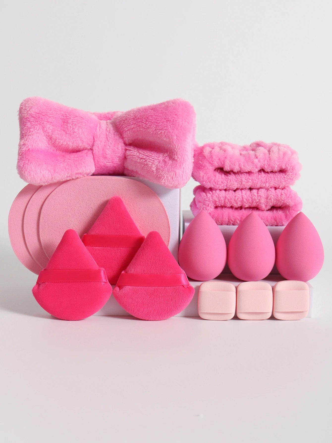Makeup Sponge Blender Set with Beauty Egg, Headband & Wristbands