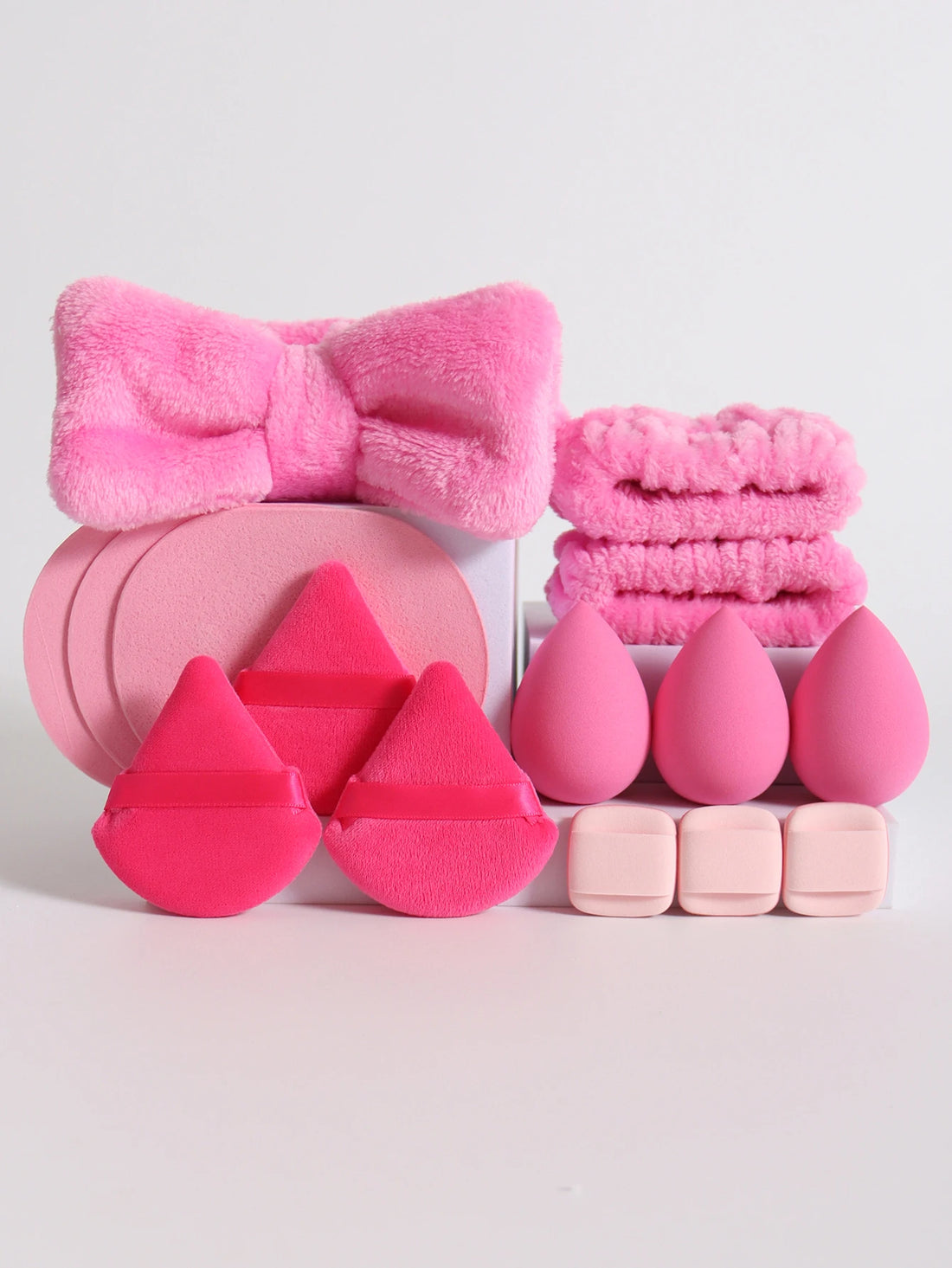 Makeup Sponge Blender Set with Beauty Egg, Headband & Wristbands