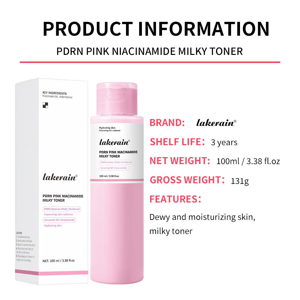 Pink Niacinamide Milky Toner for Glass Glow Skin