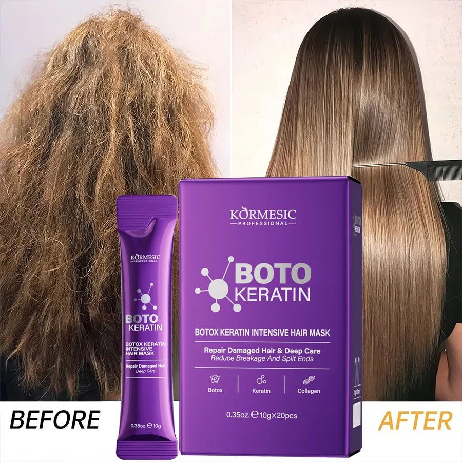 Keratin Hair Repair Mask for Smooth Shiny & Frizz-Free Hair