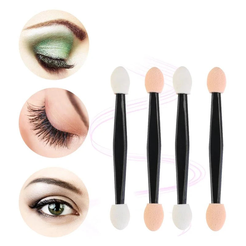 Reusable Dual-Sided Eye Shadow Sponge Applicator Brushes Set