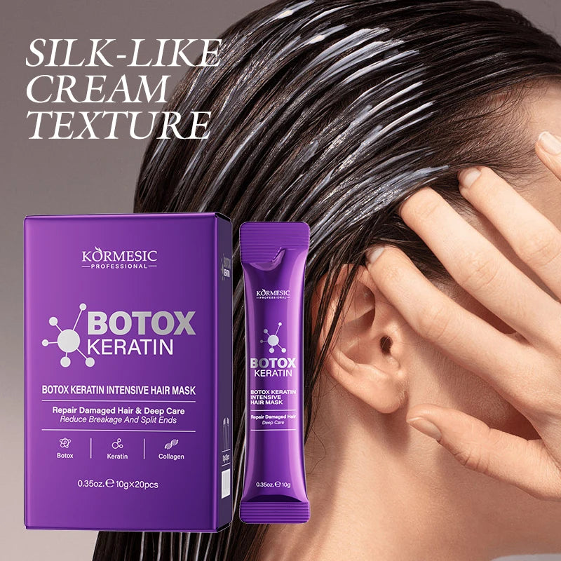 Keratin Hair Repair Mask for Smooth Shiny & Frizz-Free Hair