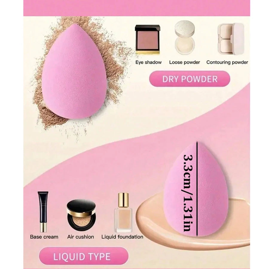 20PCS Mini Finger Puff Makeup Sponge Set for Foundation & Concealer