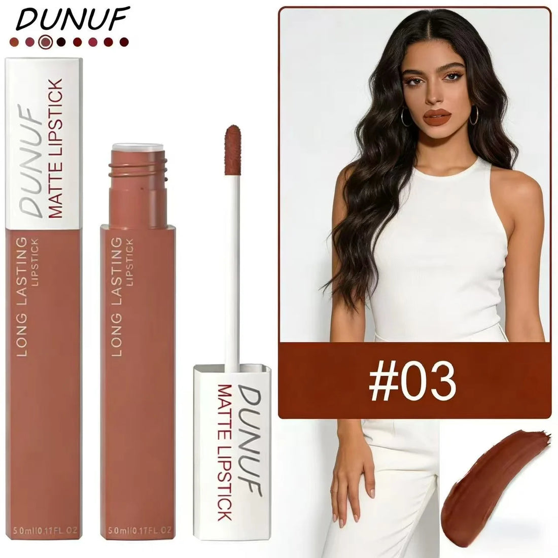 8PCS Matte Waterproof Lip Gloss & Lip Stain Set
