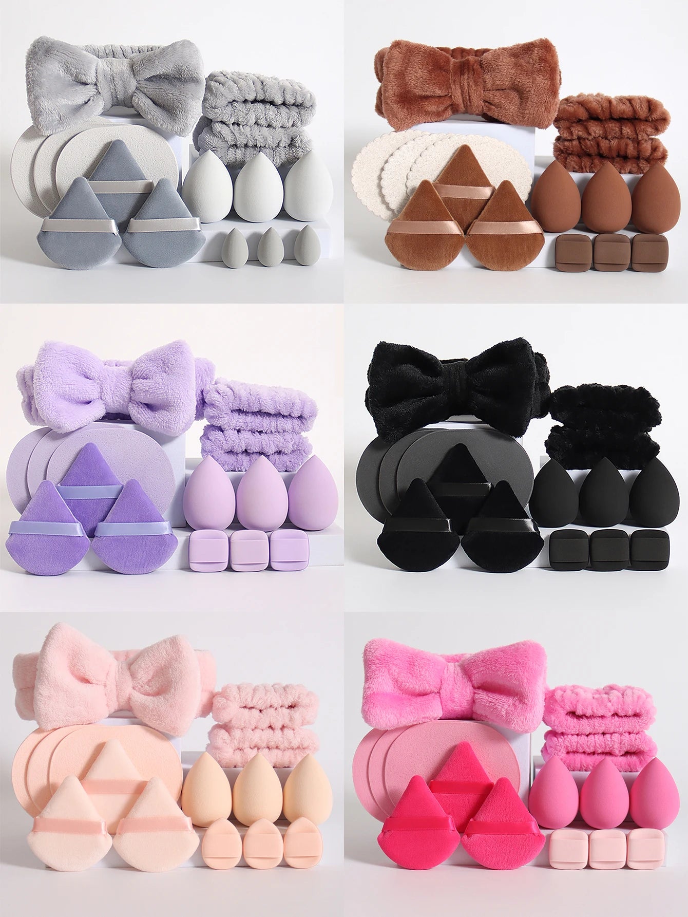 Makeup Sponge Blender Set with Beauty Egg, Headband & Wristbands
