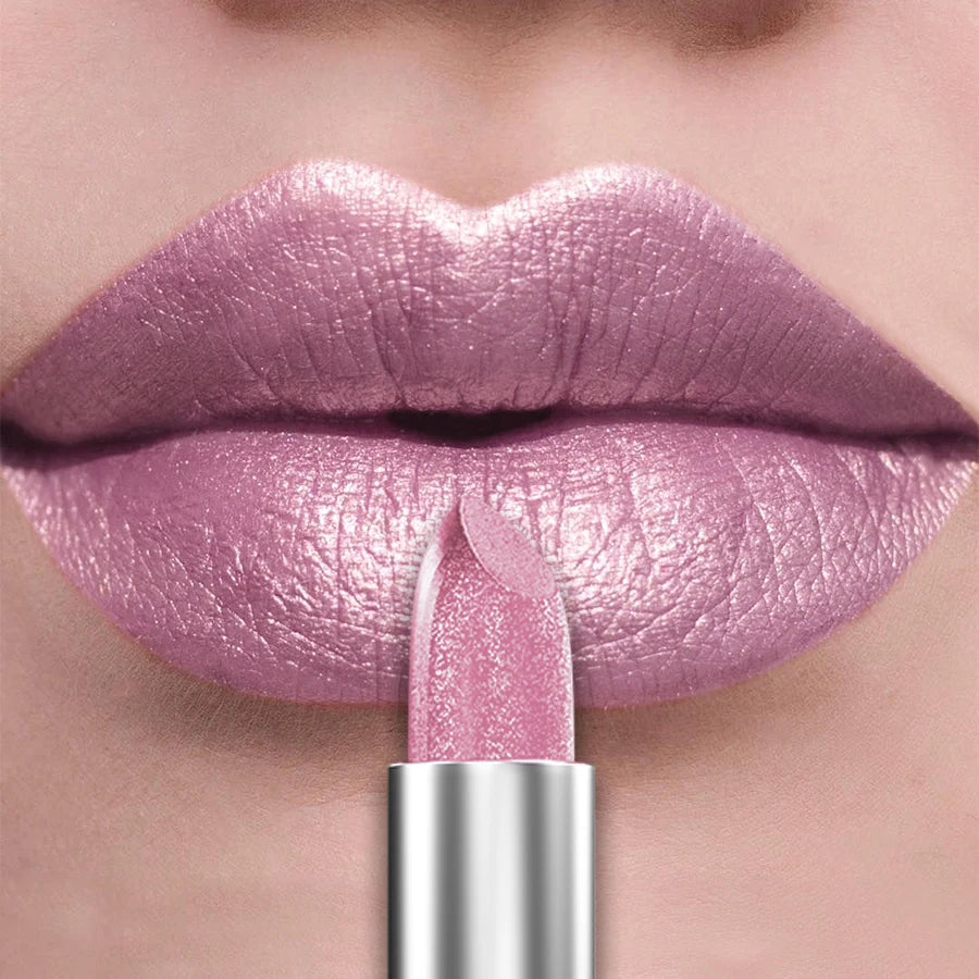 21-Color Glitter Metallic Lipstick Set with Pearlescent Matte Finish