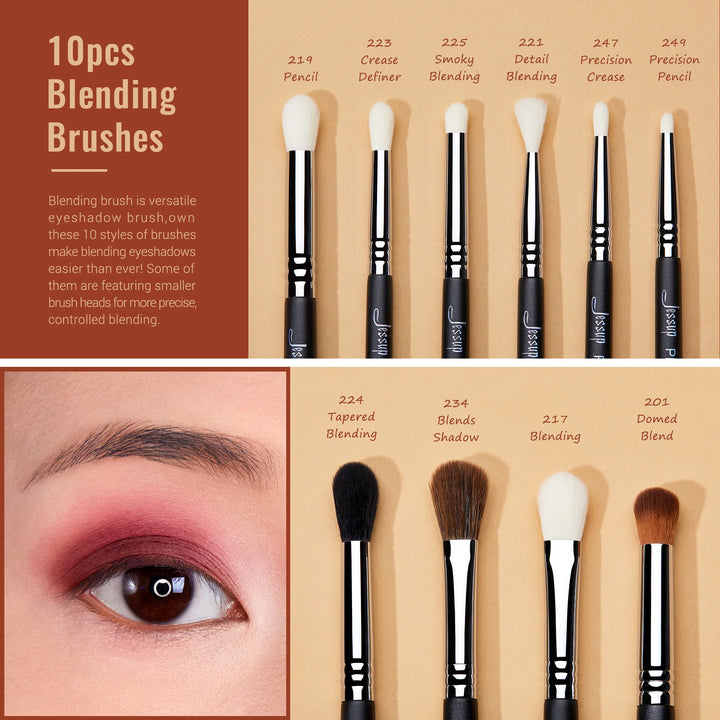 Professional Eye Makeup Brush Set for Blending & Eyeshadow