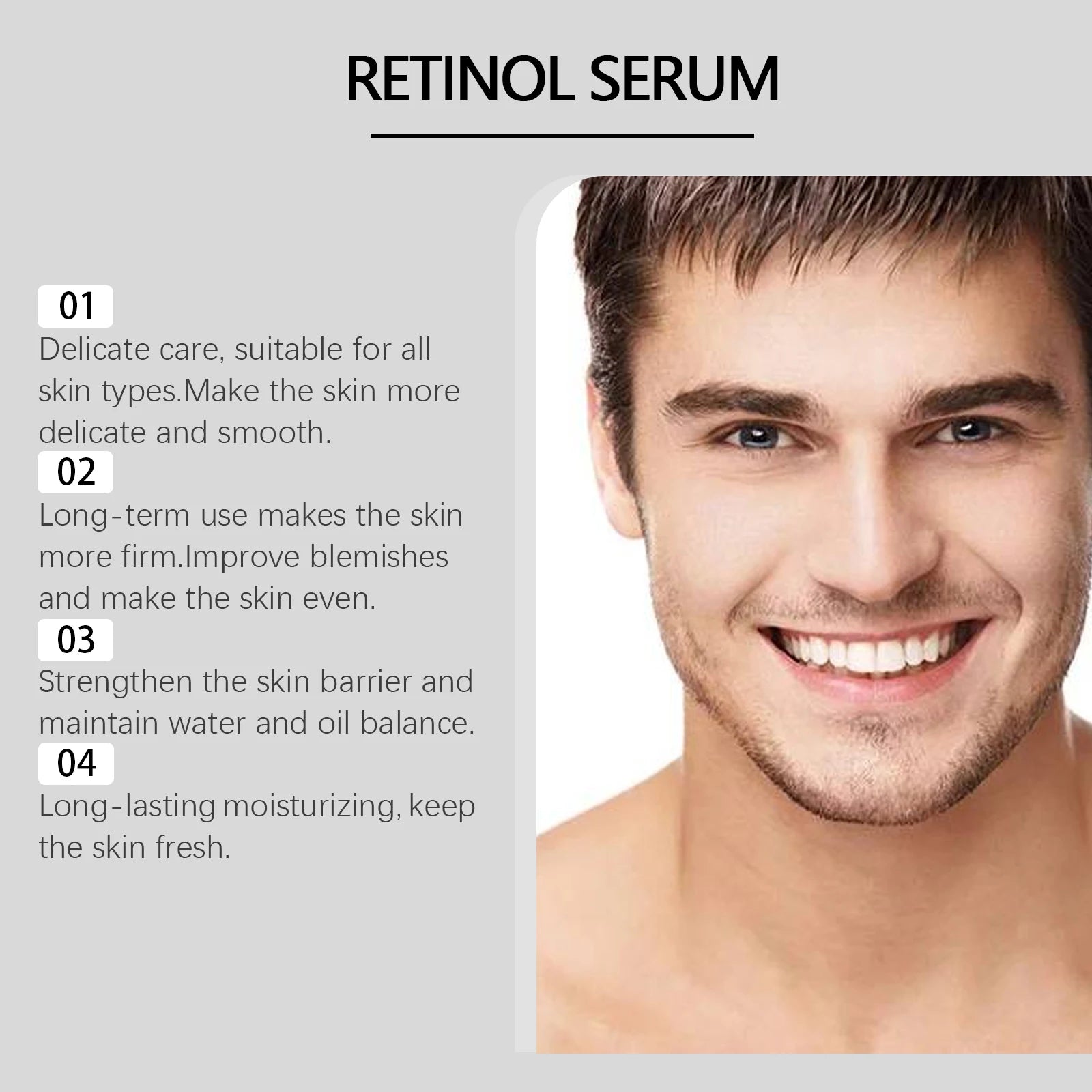 Men’s Retinol Hydrating Serum for Anti-Aging & Pore Care