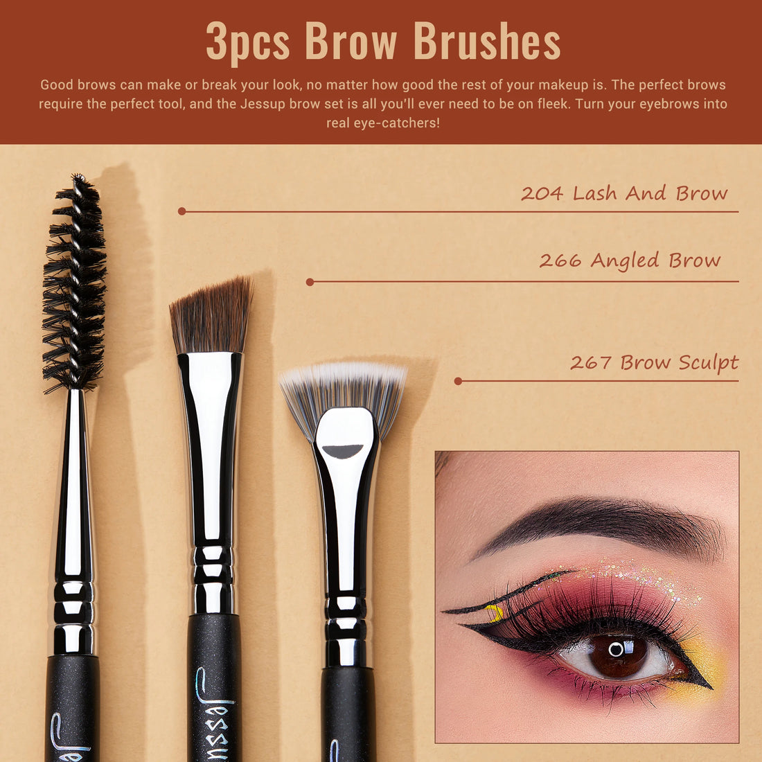 Professional Eye Makeup Brush Set for Blending & Eyeshadow