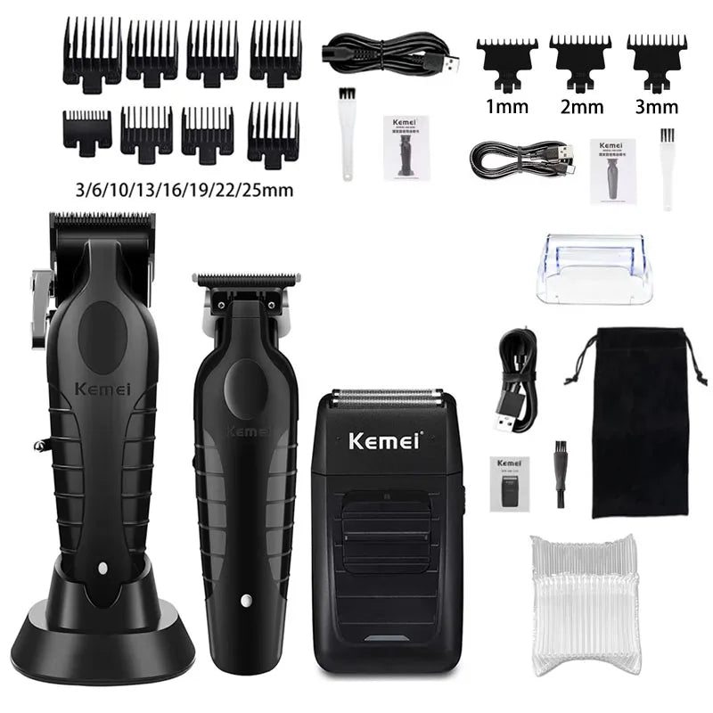 Kemei KM-2296 & KM-2299 Professional Hair Clipper Kit