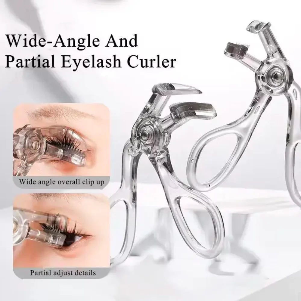 Dual-Type Eyelash Curler with Comb for Natural Long-Lasting Curl