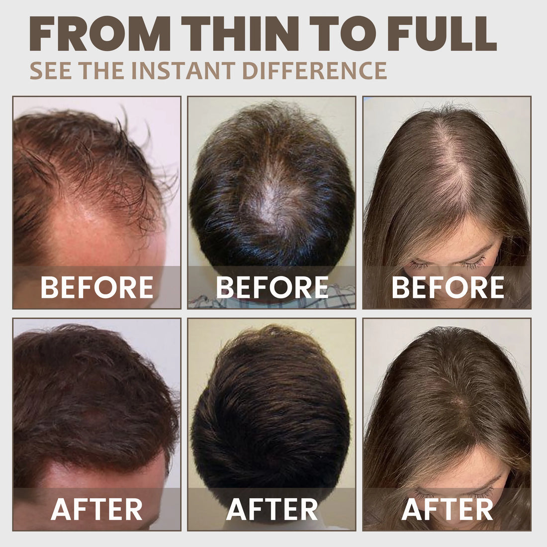 Hair Fiber Powder for Instant Thickening & Full Hair Look
