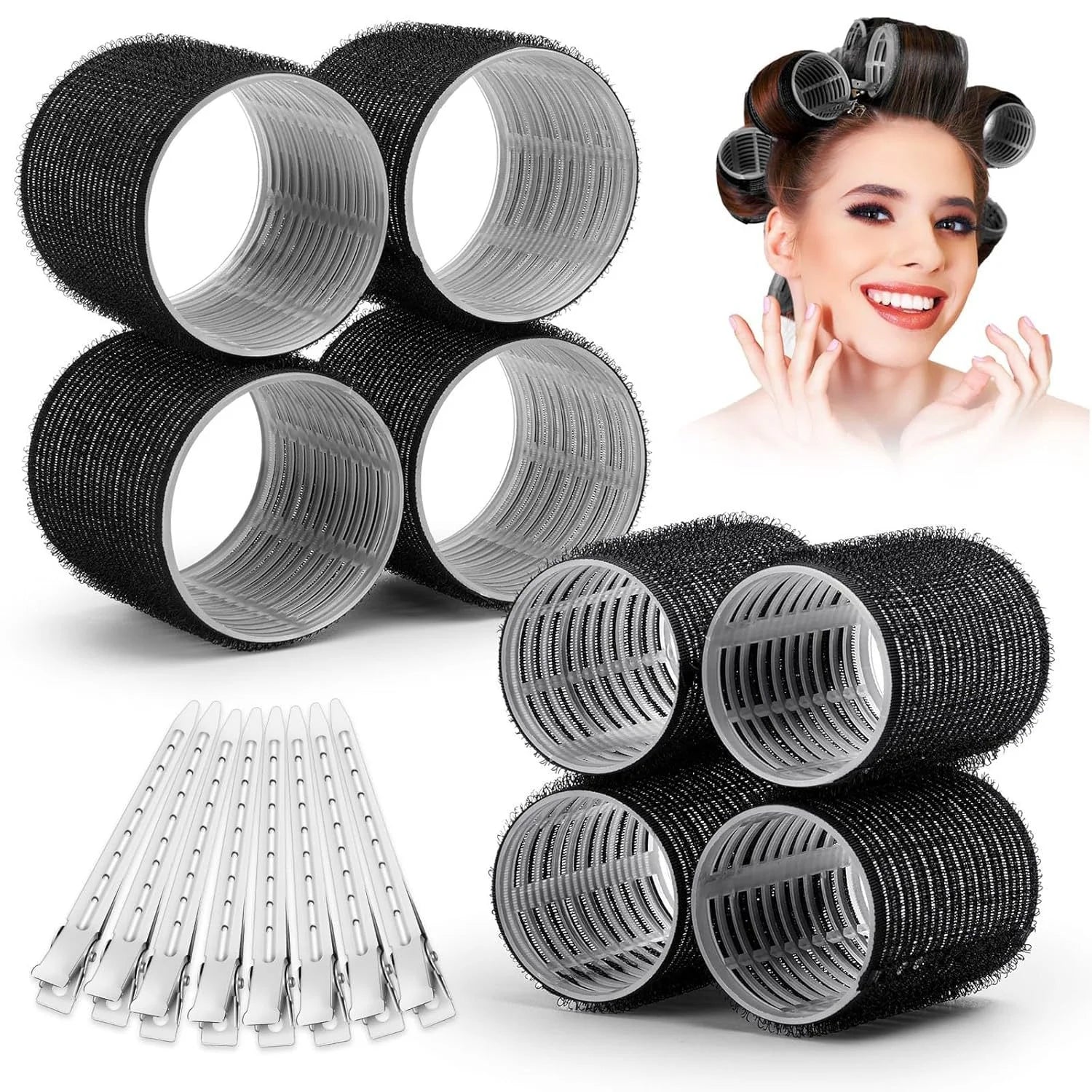 DIY Hair Curling Rollers Set for Air Bangs & Lazy Styling