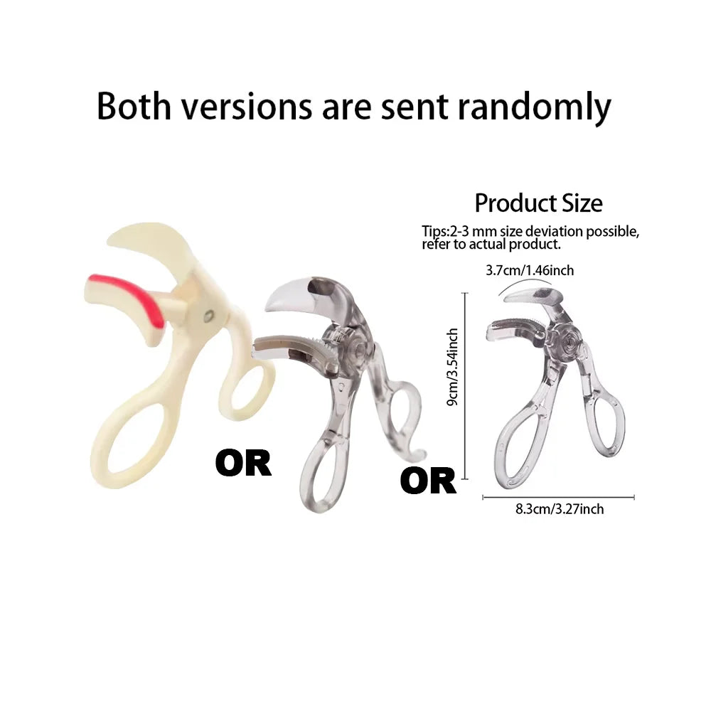 Dual-Type Eyelash Curler with Comb for Natural Long-Lasting Curl