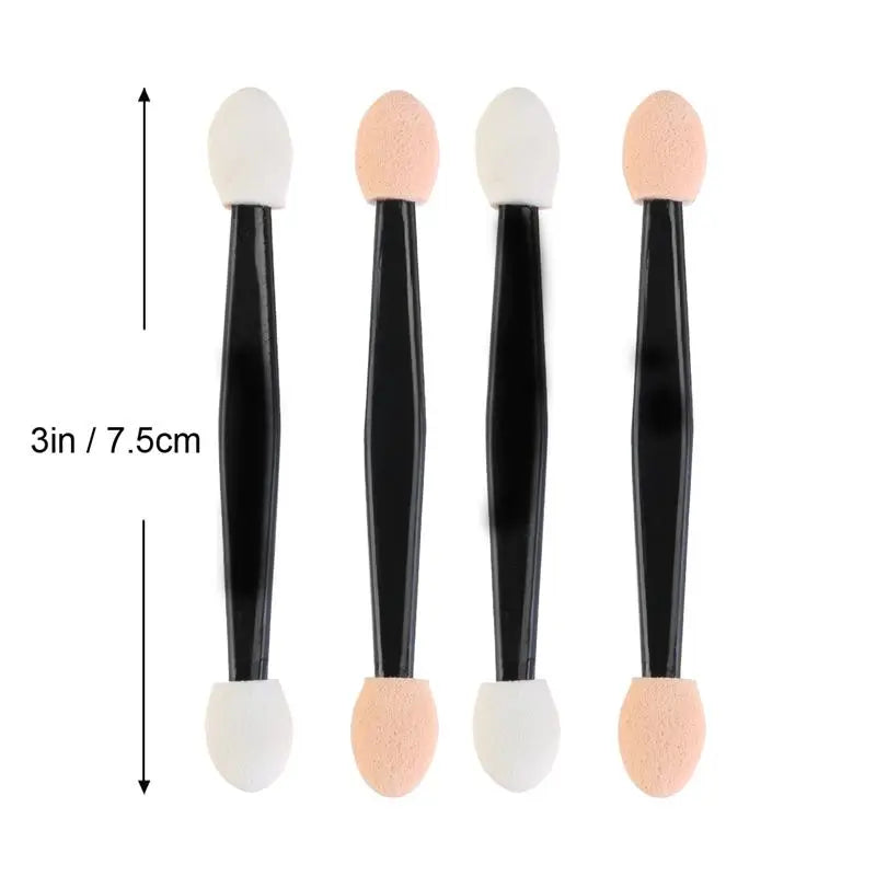 Reusable Dual-Sided Eye Shadow Sponge Applicator Brushes Set