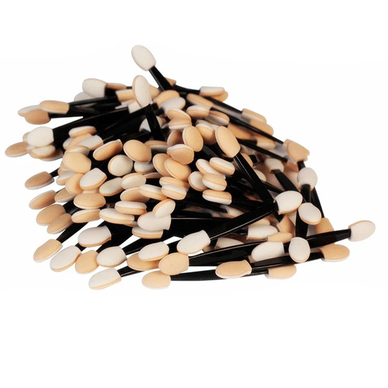 Reusable Dual-Sided Eye Shadow Sponge Applicator Brushes Set