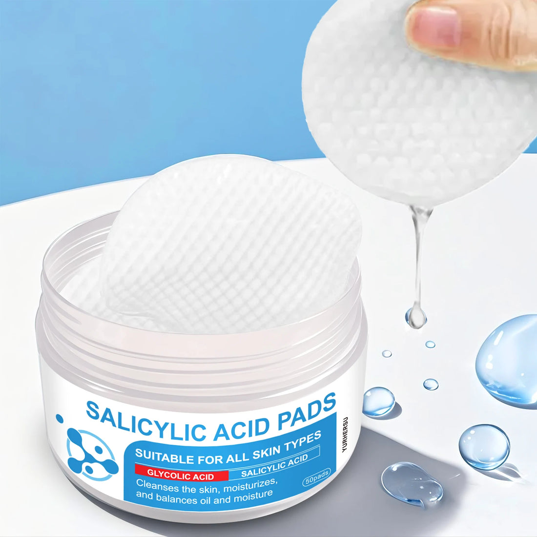 Dual-Effect AHA BHA Exfoliating Facial Toner Pads