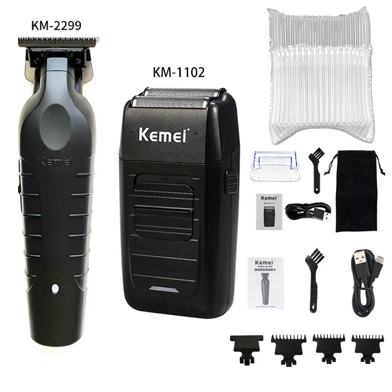 Kemei KM-2296 & KM-2299 Professional Hair Clipper Kit