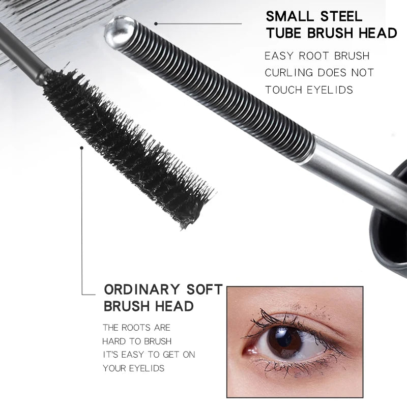 MACKANDY Waterproof 3D Silk Mascara for Long Thick Lashes