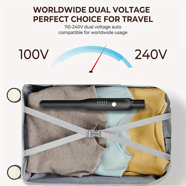 2-in-1 Mini Hair Straightener & Curler for Travel Styling