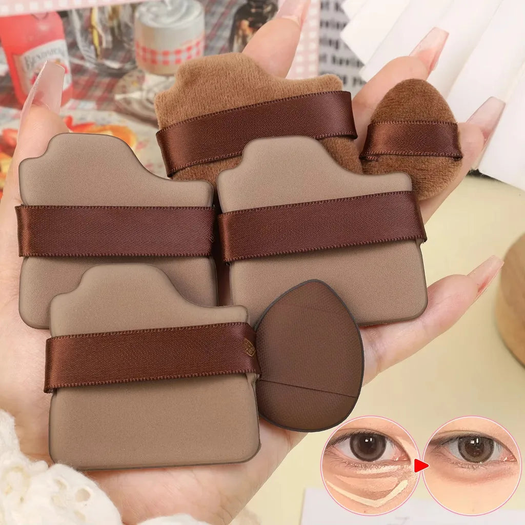 6PCS Mini Wet & Dry Powder Puff Set for Foundation & Concealer