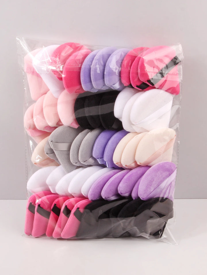 50PCS Triangle Powder Puff Set for Foundation & Loose Powder