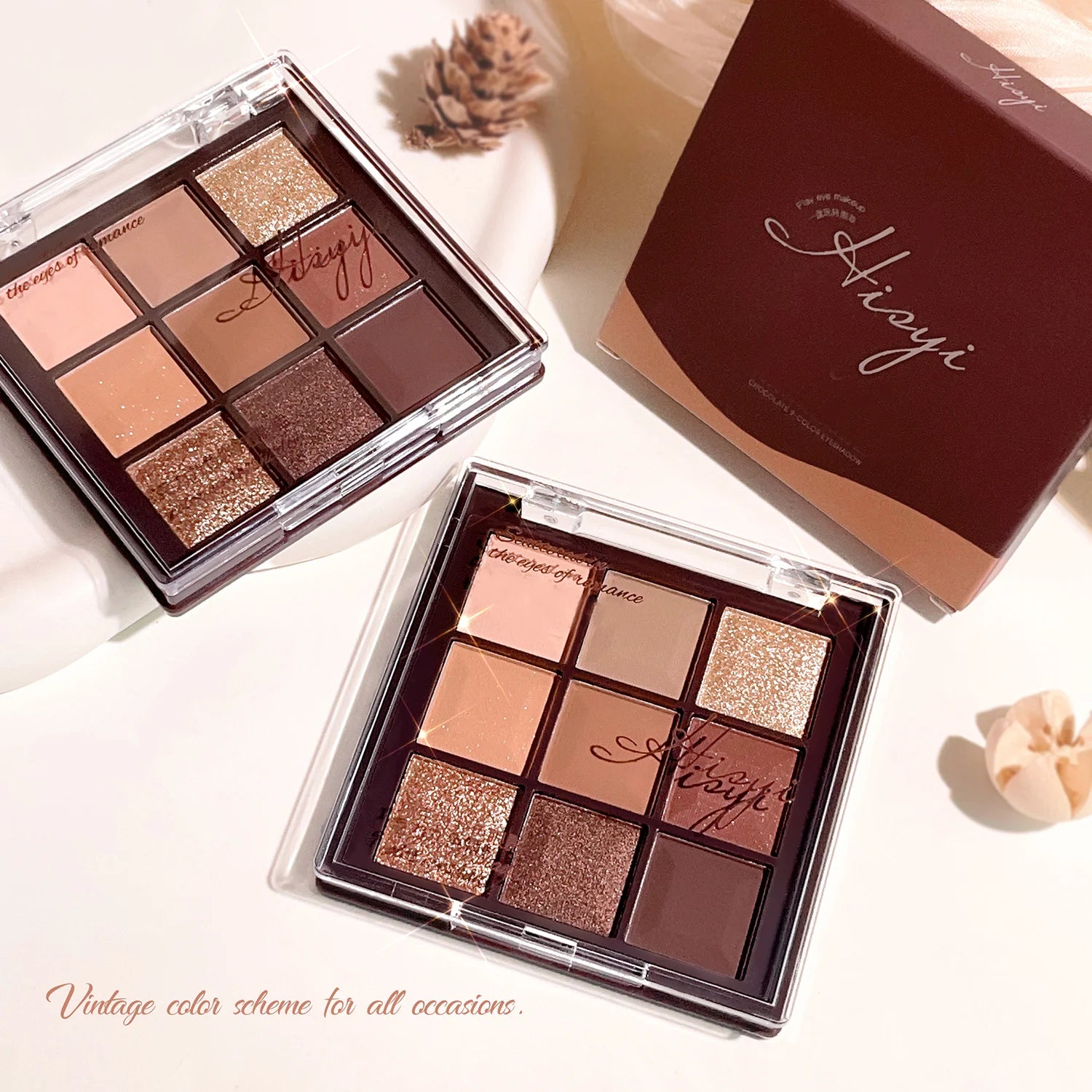 Mocha Chocolate 9-Color Eyeshadow Palette with Matte & Shimmer Shades