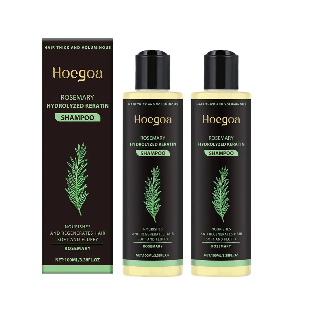 3PCS Rosemary Keratin Hair Growth Shampoo for Thick & Smooth Hair