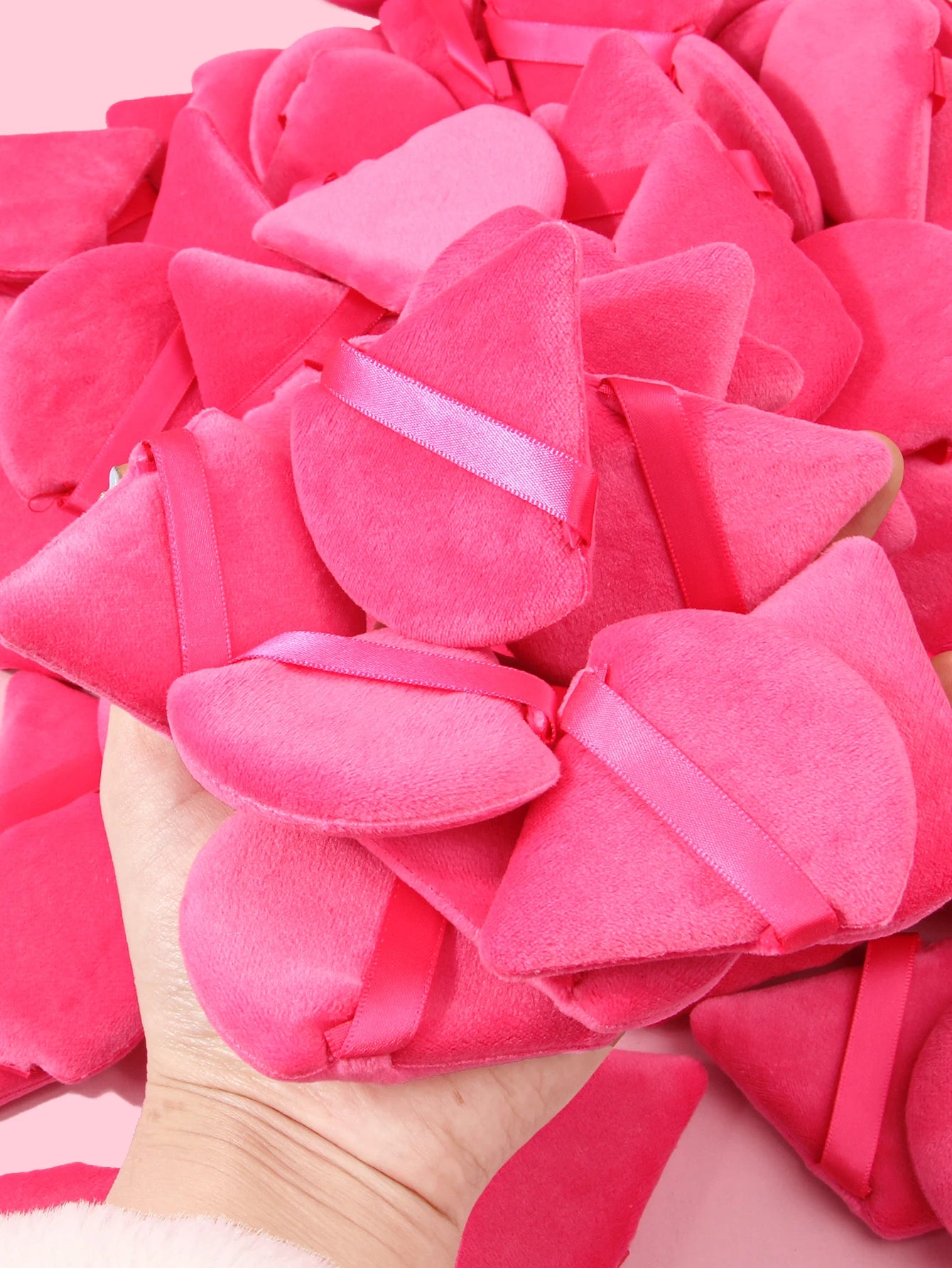 50PCS Triangle Powder Puff Set for Foundation & Loose Powder