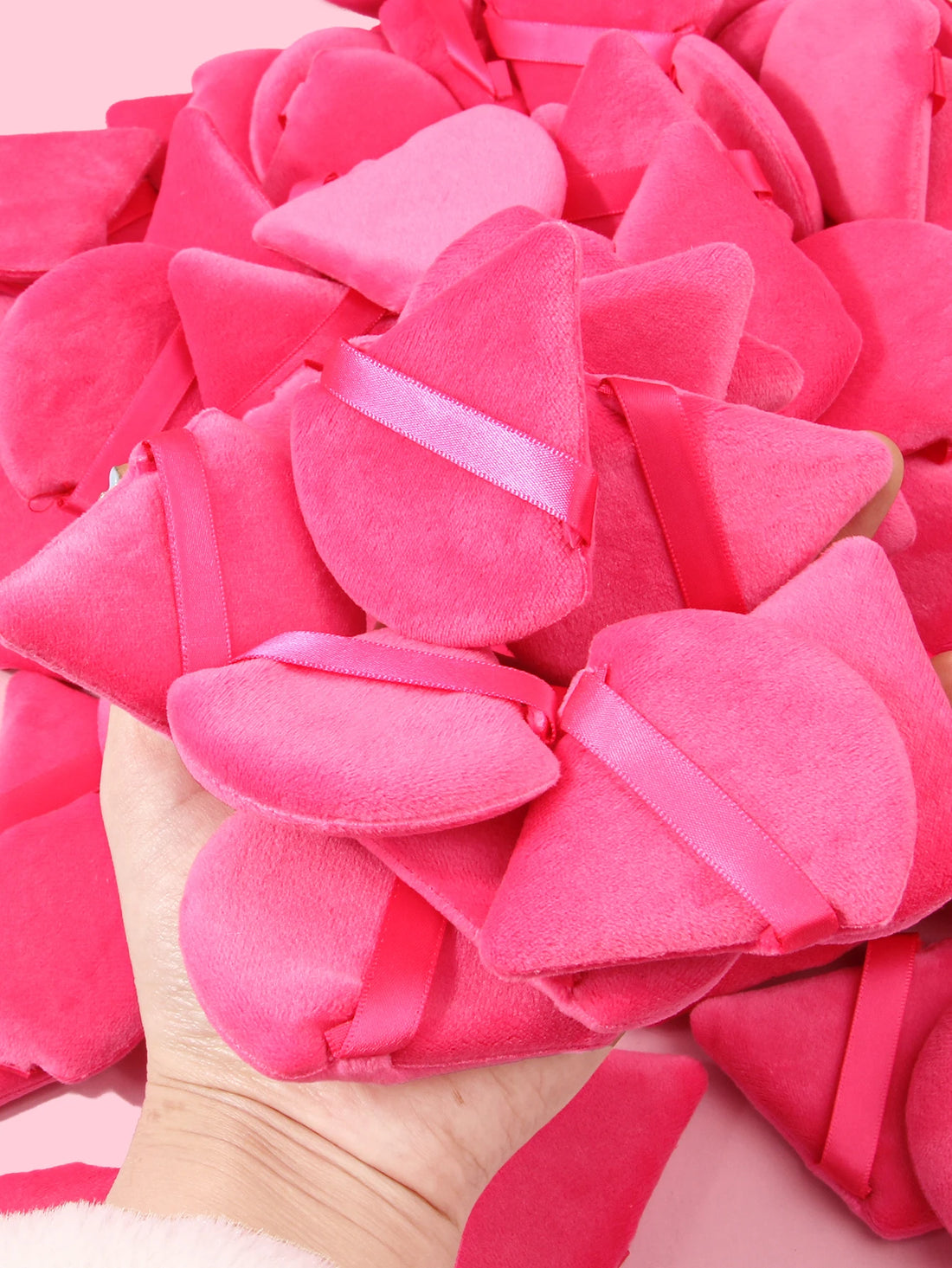 50PCS Triangle Powder Puff Set for Foundation & Loose Powder