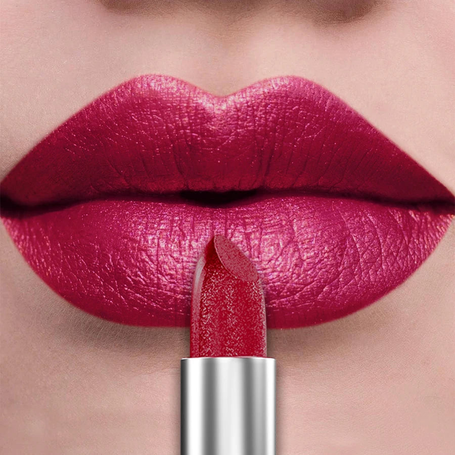 21-Color Glitter Metallic Lipstick Set with Pearlescent Matte Finish