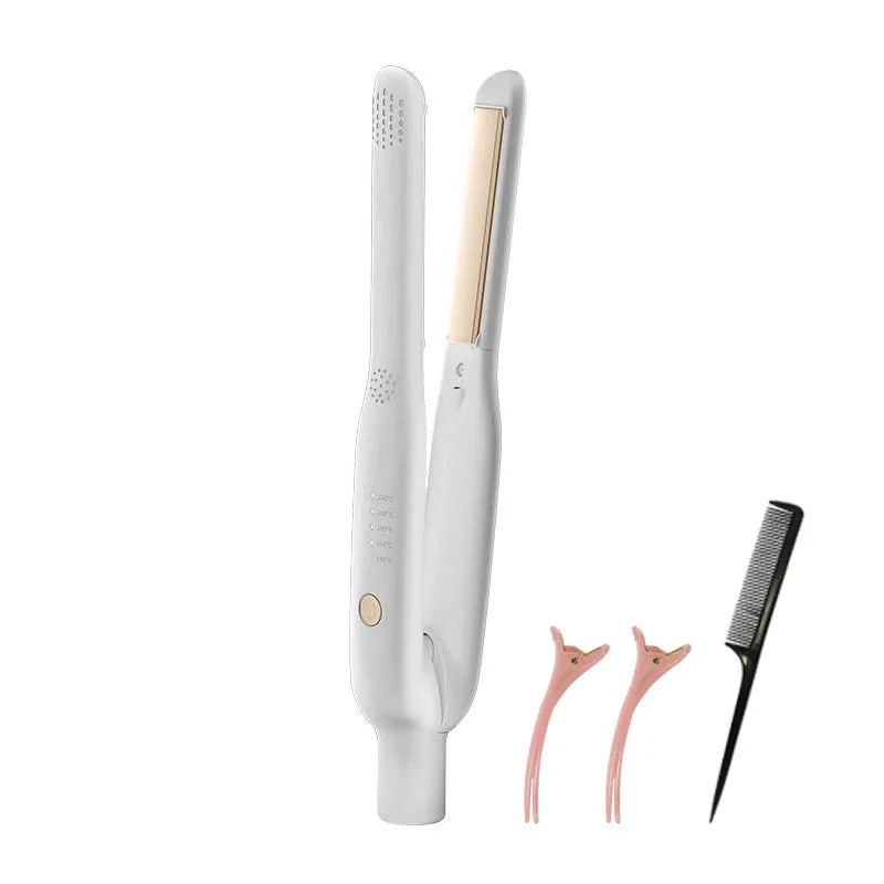 2-in-1 Mini Hair Straightener & Curler for Travel Styling