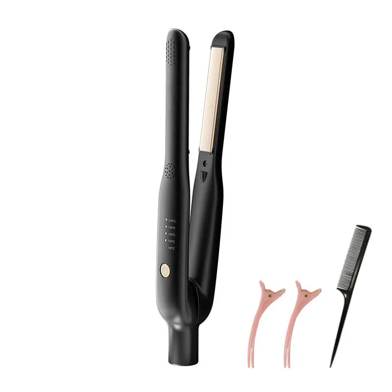 2-in-1 Mini Hair Straightener & Curler for Travel Styling