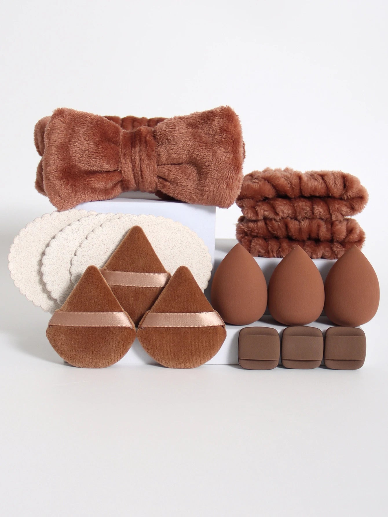 Makeup Sponge Blender Set with Beauty Egg, Headband & Wristbands