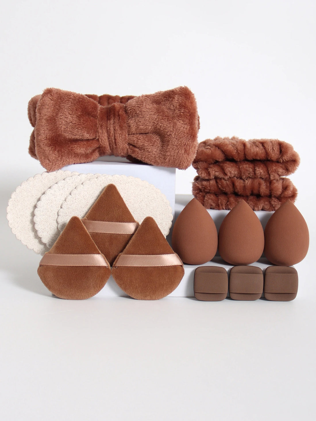 Makeup Sponge Blender Set with Beauty Egg, Headband & Wristbands