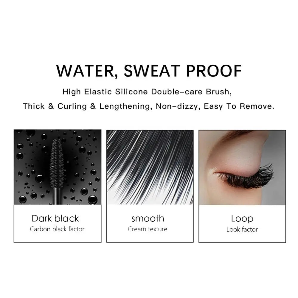 4D Silk Fiber Waterproof Mascara for Thick Long Lashes